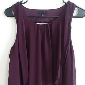 Mini Chiffon Dress in Plum Purple